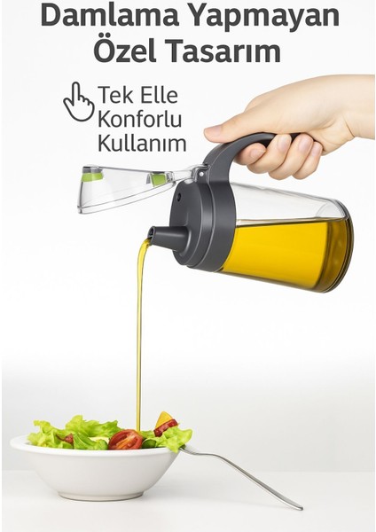 660 ml Şeffaf Cam Yağdanlık – Zeytinyağı, Sirke, Nar Ekşisi Için Ideal Antrasit fiyatları