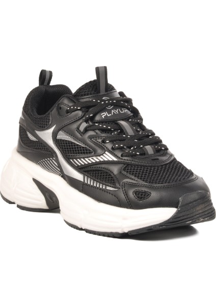 Siyah Fileli Kadın Spor Ayakkabı GS-251-530 G