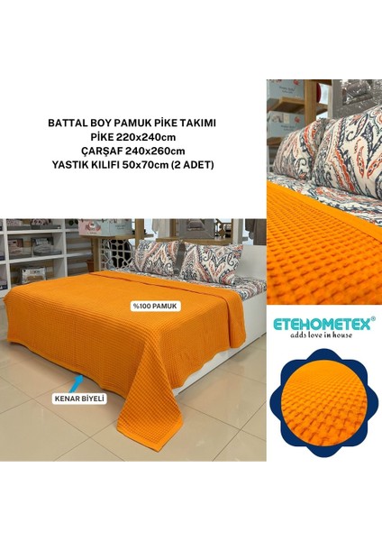 Etehometex Çift Kişilik Havuzlu Pike Takımı