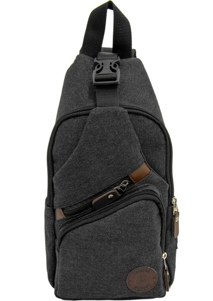 Gri USB Girişli Çift Taraf Askılı Göğüs Çantası, Şık ve Hafif Bodybag modelleri