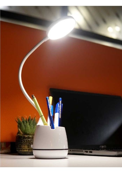 Şarjlı LED Masa Lambası, Ayarlanabilir Işık, Kalemlik ve Telefon Standı ile Okuma Keyfi fırsatları