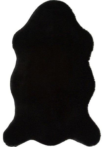 Mollis New Tekli Single Black Xxl Yumuşacık Dokulu Yıkanabilir Post Pelüş Halı