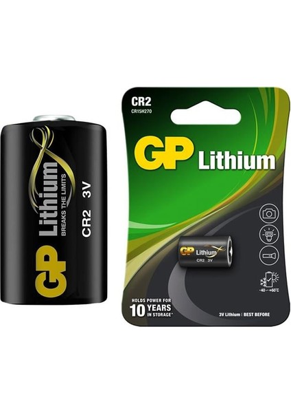 Cr2 3 Volt Lityum Fotoğraf Makinesi Pili