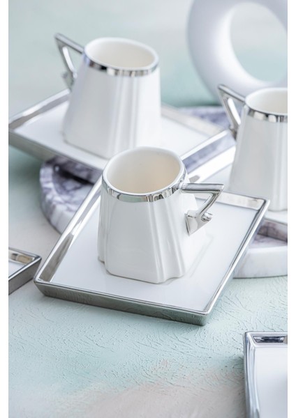 Şık 6 Kişilik Gümüş Çay Fincanı Takımı, Zarif ve Hafif Tasarım