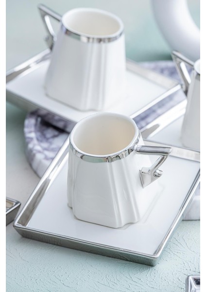 Şık 6 Kişilik Gümüş Çay Fincanı Takımı, Zarif ve Hafif Tasarım fiyatları