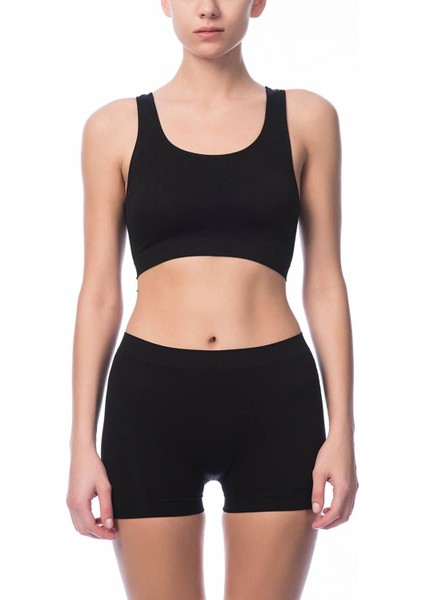 Kadın Ten Dikişsiz Şort Boxer 2007