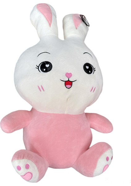 Kulaklı Gülen Tavşan Uyku Arkadaşım Peluş Oyuncak 75 cm