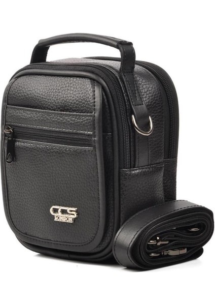 Şık ve Kullanışlı Erkek Askılı Çanta, Siyah Renk, Pratik ve Dayanıklı Tasarım