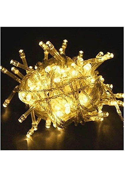 10 mt Renkli LED Fişli Ağaç Dekorasyon Işıklandırması, Animasyonlu Süsleme