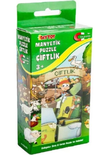 Manyetik Çiftlik Temalı 53 Parça Puzzle, Eğlenceli ve Öğretici Oyuncak fiyatları