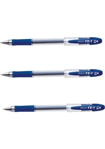 Imza Kalemi Fx-1 M 1.0mm Mavi ( Üç Adet )