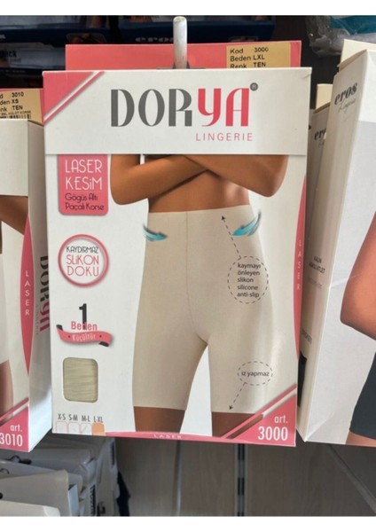 Kadın Lazer Kesim Uzun Şort Korse 3000