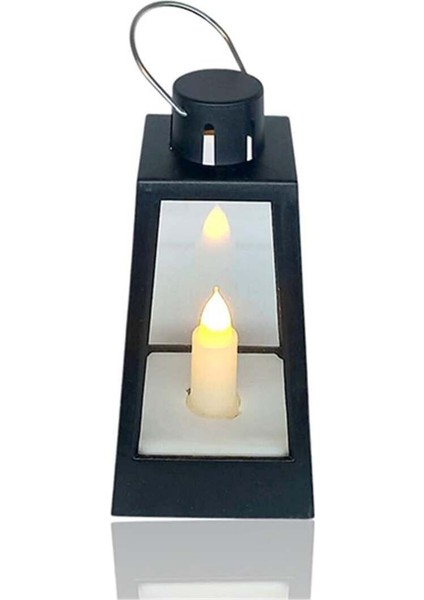 Şık Siyah Dekoratif Pilli Gemici Feneri, Ev ve Bahçe Aksesuarı