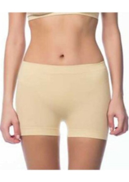 2029 Kadın Ten Dikişsiz Şort Tayt