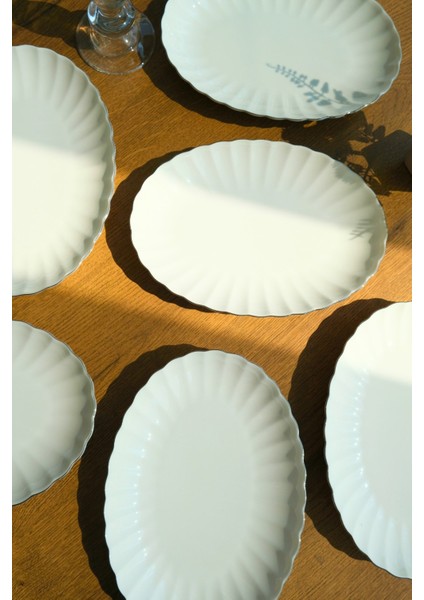 Bone Luz Platin File Kayık Tabak 27X19CM BNLZF28KY220 6 Lı modelleri