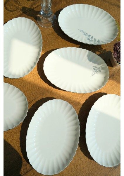 Bone Luz Platin File Kayık Tabak 27X19CM BNLZF28KY220 6 Lı fırsatları