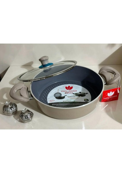 Pan-Dora Serisi Kristal Seramik Ezme 24 cm Karnıyarık- Pilav Tenceresi