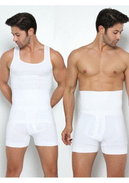 Secret Moda 2'li Set Erkek Korse Atlet ve Boxer Korse | Erkek Korse Seti