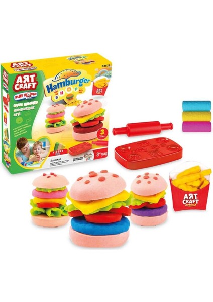 Renkli Hamburger Set Oyun Hamuru 150 Gr. Eğlenceli ve Yaratıcı Oyuncak
