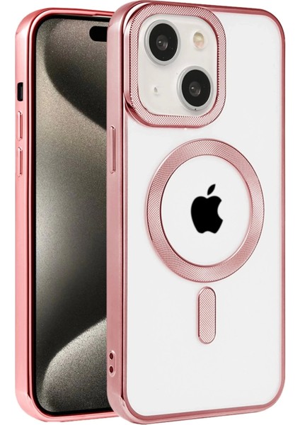 Bfs iPhone 15 Kılıf Kronos Magsafe Kapak - Rose Gold