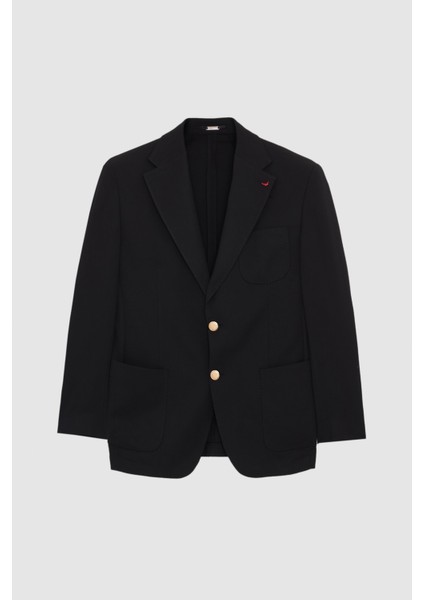 Ds Damat Regular Fit Siyah Armürlü Kumaş Ceket indirimleri