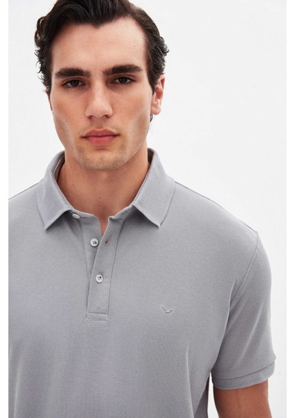 Ds Damat Regular Fit Gri Pike Dokulu T-Shirt 4HC146551001M fiyatları