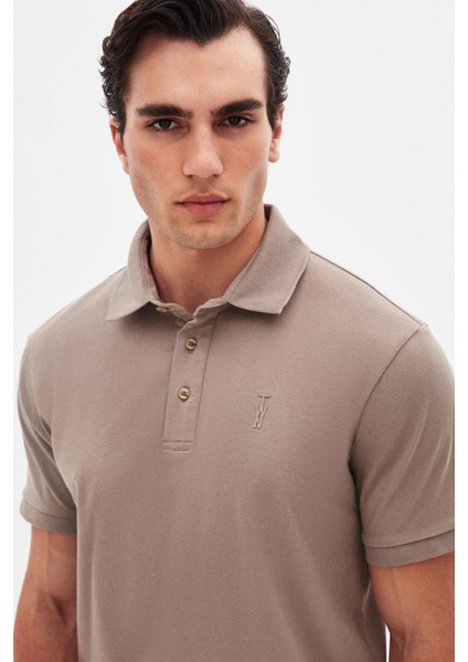 Slim Fit Vizon Pike Dokulu T-Shirt 4EC146011784M modelleri