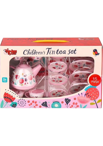 Bfs 998A-998B Çiçek Desenli Metal Çay Seti 15 Parça fiyatları