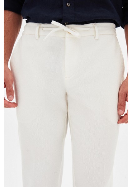 Ds Damat Slim Fit Beyaz Gofre Jogger Pantolon fiyatları