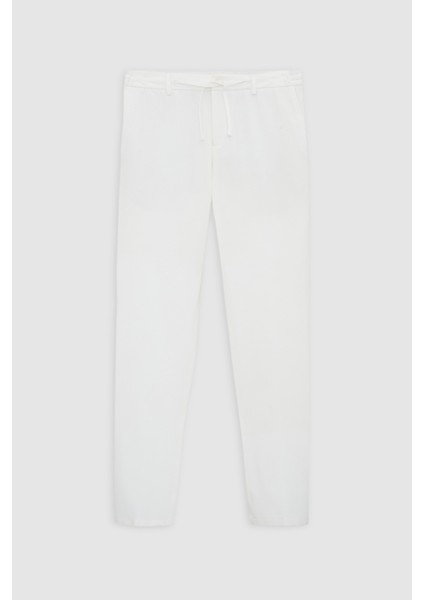 Ds Damat Slim Fit Beyaz Gofre Jogger Pantolon indirimleri