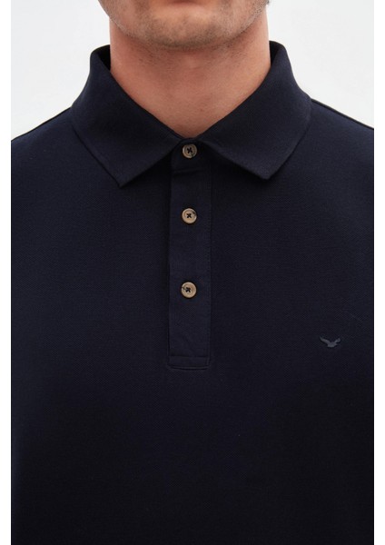 Ds Damat Regular Fit Lacivert Pike Dokulu T-Shirt 4HC146551001M modelleri