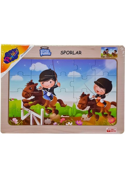 Ony-85-86-87-88 Ahşap Eğitici Puzzle Sporlar -Onyıl