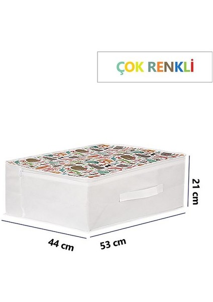 3'lü Set 53X44X21 cm Baza Altı & Dolap Içi Organizer, Yorgan Düzenleyici Çocuk Hurç Sevimli Desenli fiyatları
