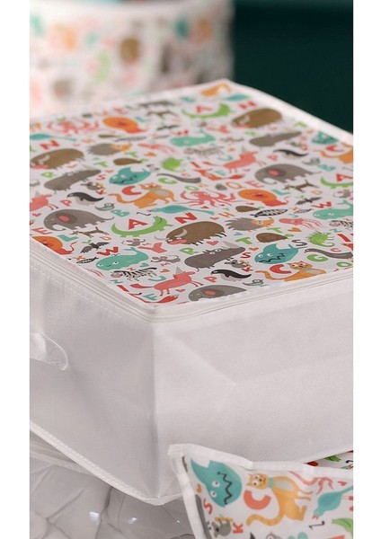3'lü Set 53X44X21 cm Baza Altı & Dolap Içi Organizer, Yorgan Düzenleyici Çocuk Hurç Sevimli Desenli fırsatları