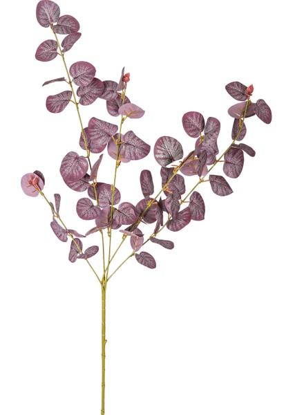 Yapay Okaliptus Dalı Bordo 87 Cm.