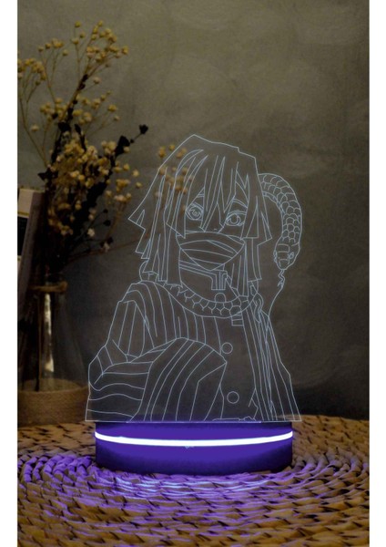 3D Renkli Dekoratif Gece Lambası, Anime Tarzı, Şık ve Kullanışlı Aydınlatma Seçeneği modelleri