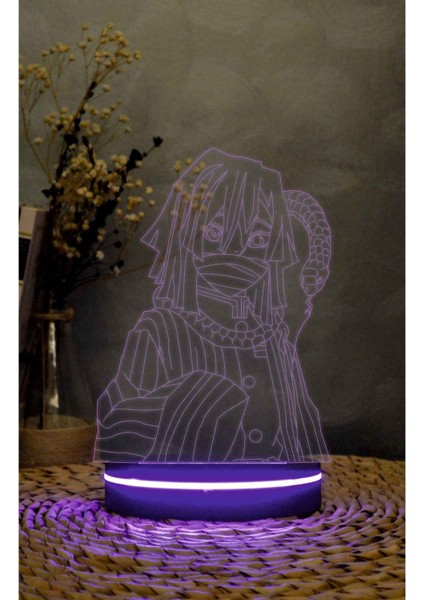 3D Renkli Dekoratif Gece Lambası, Anime Tarzı, Şık ve Kullanışlı Aydınlatma Seçeneği fırsatları