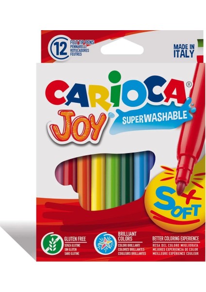 Bfs Carioca Joy Süper Yıkanabilir Keçeli Boya Kalemi 12'li