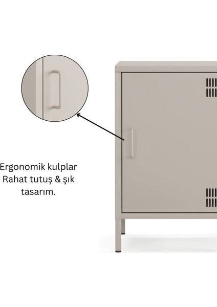 Pera Komodin Kapaklı 41,5 x 40 x 64,50 cm - 9 Renk Seçeneği Bulunmaktadır