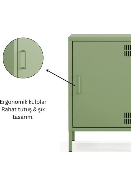 Pera Komodin Kapaklı 41,5 x 40 x 64,50 cm