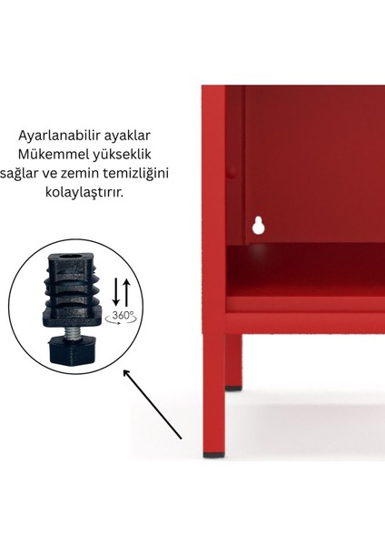 Pera Komodin Açık Raflı 41,5 x 40 x 64,50 cm - 9 Renk Seçeneği Bulunmaktadır indirimleri