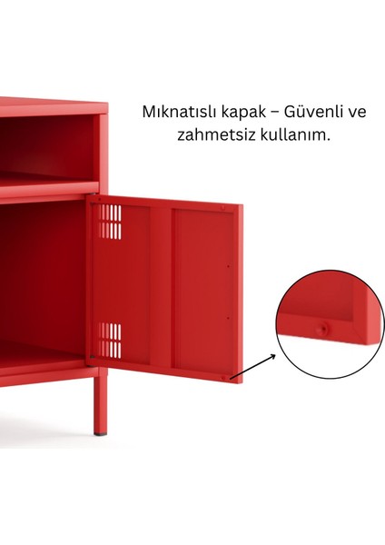 Pera Komodin Açık Raflı 41,5 x 40 x 64,50 cm - 9 Renk Seçeneği Bulunmaktadır