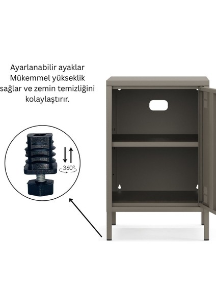 Pera Komodin Kapaklı 41,5 x 40 x 64,50 cm - 9 Renk Seçeneği Bulunmaktadır indirimleri
