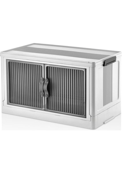 Çok Amaçlı Istiflenebilir Kapaklı Demonte Mutfak Salon Banyo Mutfak Düzenleyici Dolap (Beyaz)