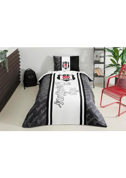 Lisanslı Beşiktaş 1903 Glow Tek Kişilik Pamuk Nevresim Takımı