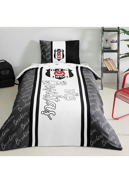 Lisanslı Beşiktaş 1903 Glow Tek Kişilik Pamuk Nevresim Takımı modelleri
