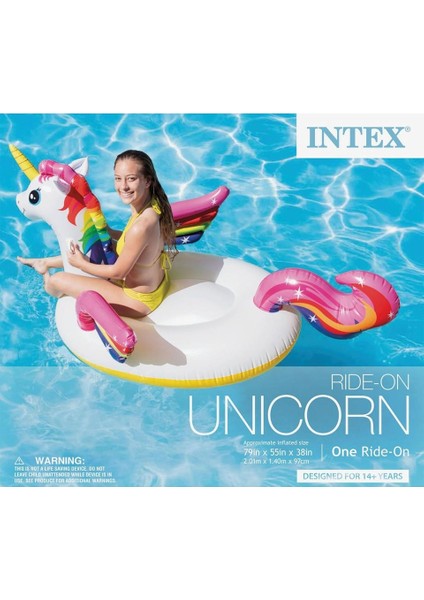 Intex Unicorn Tek Boynuzlu Tutmaçlı Ada Binici 287X193X165 cm I modelleri