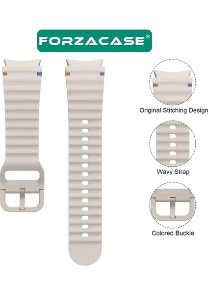 Samsung Galaxy Watch 7 44MM ile Uyumlu Wavy Style Tokalı Silikon Kordon Kayış - FC1101 fiyatları