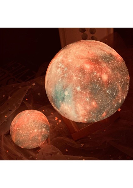 Ahşap Ayaklı 3D Galaksi Gece Lambası, Mor Renkli Dekoratif Işıklandırma fırsatları