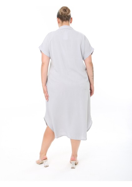 Kadın Dokuma Viskon Baskılı Kısa Kol Büyük Beden Elbise indirimleri